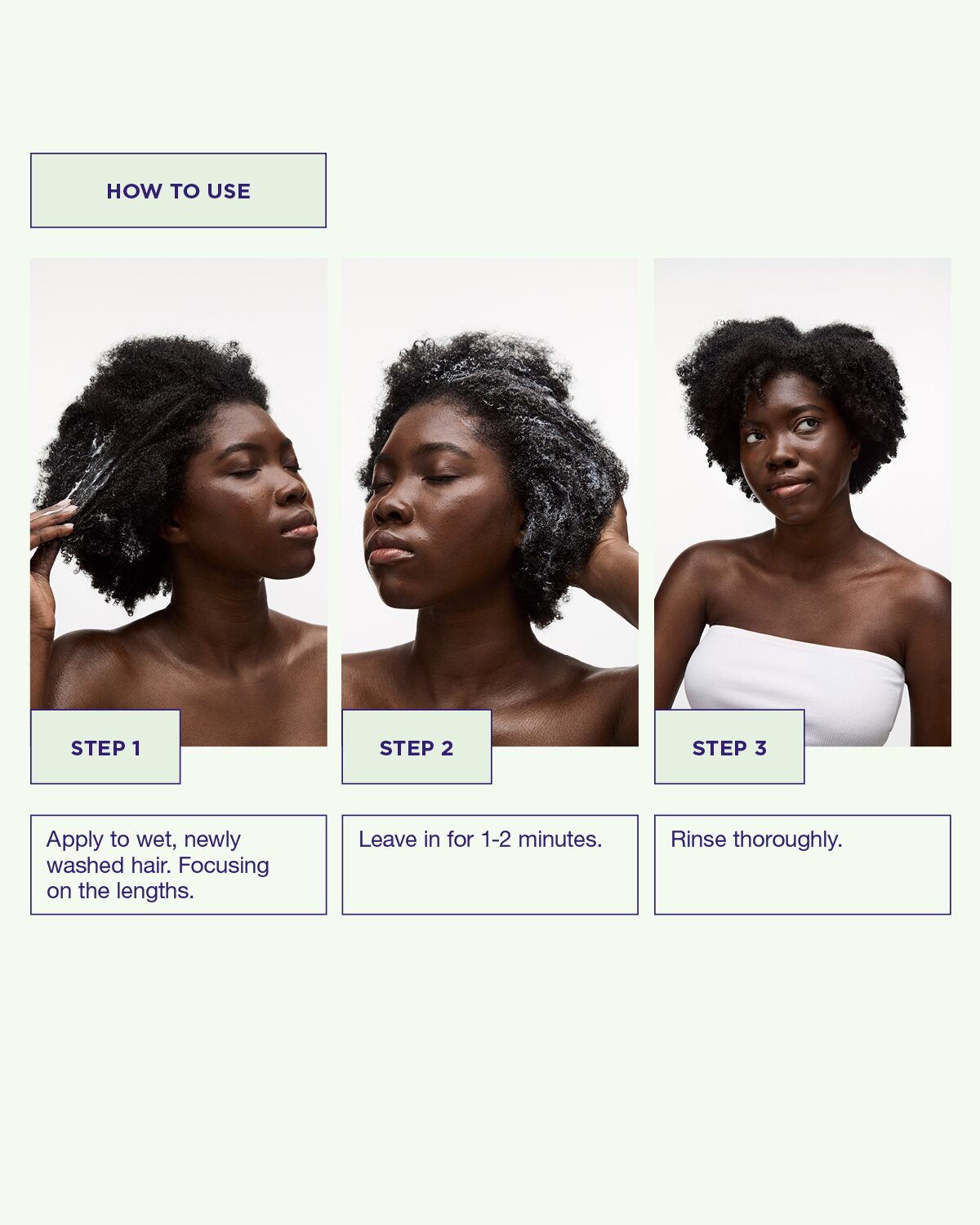 Model’s hair before and after using Structure Repair Conditioner for damaged hair