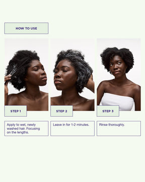 Model’s hair before and after using Structure Repair Conditioner for damaged hair