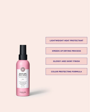 Quick Dry Heat Spray for heat protection and faster drying when blowdrying 